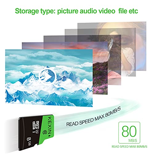 Kexin 5 Pack 8Gb Micro Sd Card Microsdhc Uhs-I Memory Cards Class 10, C10, U1 #TOP4
