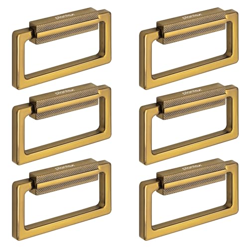 Image of Plantex Rajwadi Drawer Kadi /Drawer Handle /Kadi for Drawers /Pull-Push Kadi for Home /Office Cabinet - Pack of 6 (SH-344, Gold)