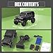 RACENT 1/24 RC Crawler 4WD Off Road All Terrain RC Monster Truck Rock Climbing with led Light Waterproof Hobby Grade Toys with 2 Batteries for Adults (Black)