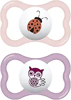 MAM Baby Kit com 2 Chupetas Supreme Com Bico Extrafino de Silicone SkinSoft para Crianças 6+ Meses Com Caixa Esterilizadora, Rosa
