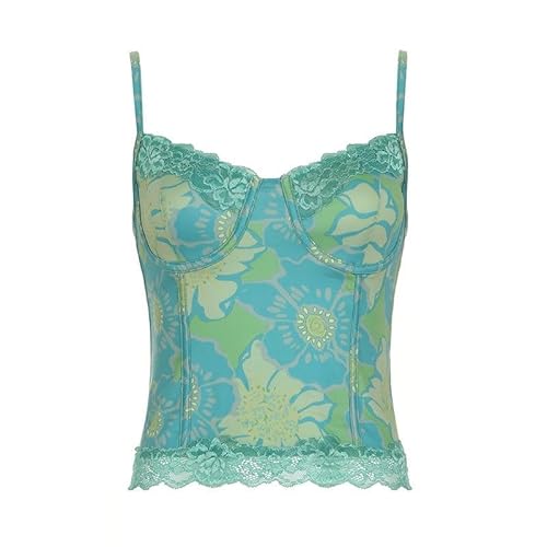 TEDILUVI Printed Colorful Suspender Vest for Women Wearing Women's V-Neck Sexy Backless Top Short
