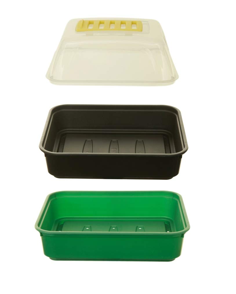 Whitefurze 22Cm Small Propagator Set Garden Gravel & Seed Tray With Vented Cover