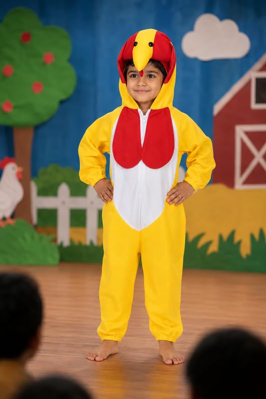 Image of Animal Costume for Kids | Plush Fancy Dress Costume for Boys & Girls |School Fancy Dress, Annual Day, Jungle Theme, Role Play, Halloween & Birthday Party