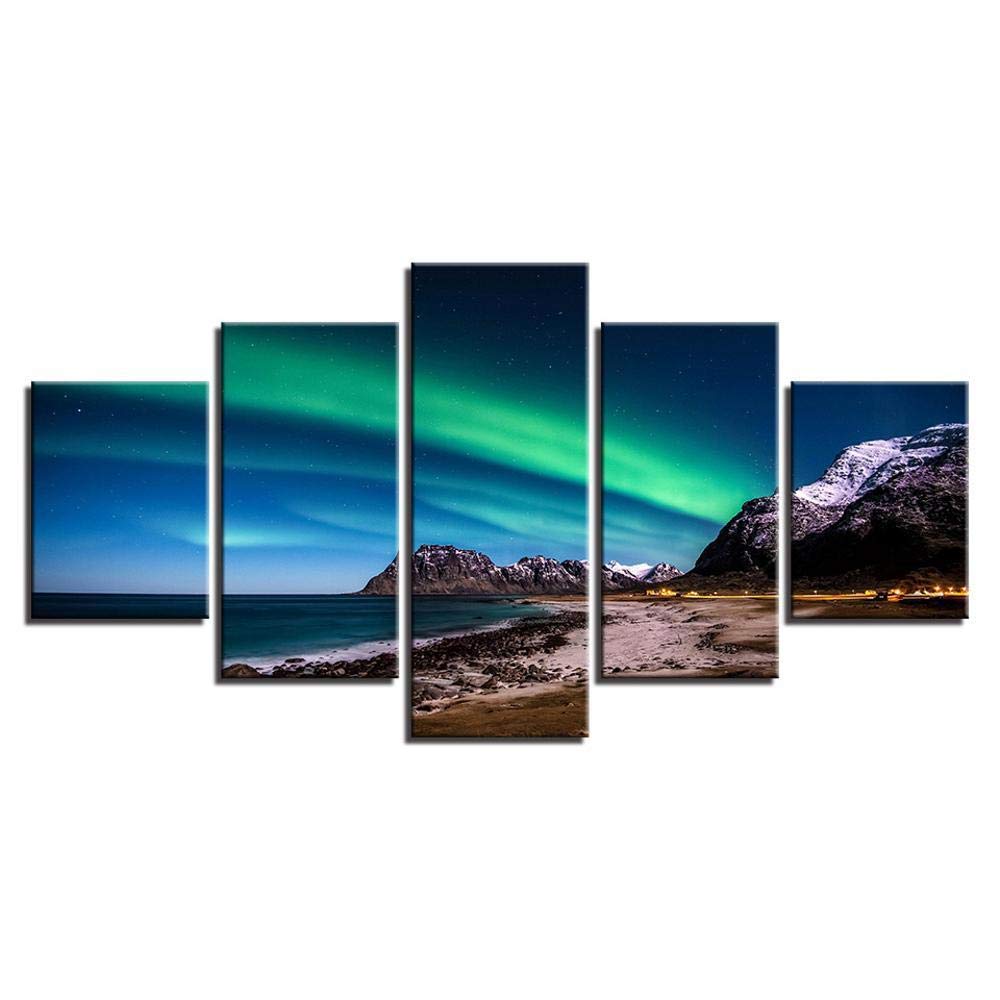 Mur d’art sur toile avec peinture spray haute définition motif étoilé aurora résistant