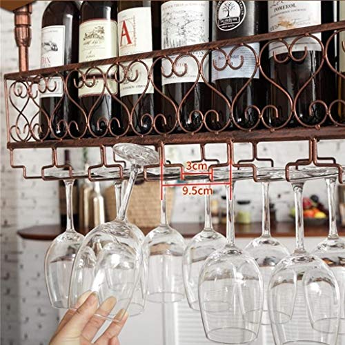 Support à bouteilles de vin suspendu en métal haut de gamme pour verre à pied - 8