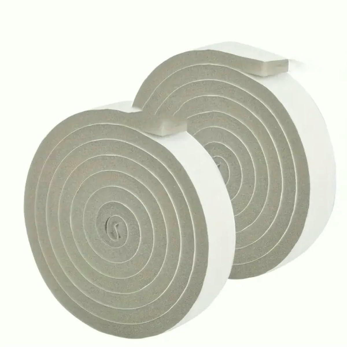 Yfshc Gray 1.5Cm 2 Rolls Sponge Foam Seal Strip Tape Adhesive Anti Collision Soundproof Weather Stripping For Doors Furniture Protection