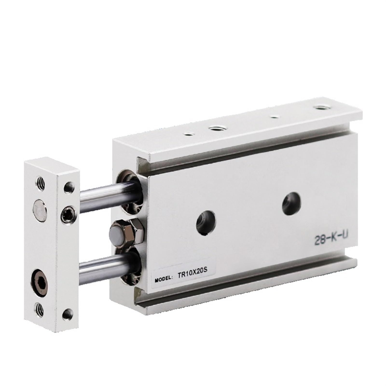 Vérin pneumatique TR25 double tige avec aimant et haute rigidité
