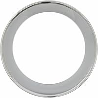 Vista 4 de Grand General 66944 Pequeña cubierta de medidor de plástico cromado con visera para Kenworth