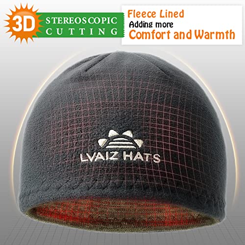 Lvaiz Kids Winter Hats Fleece Lined Beanie For Boys Girls Reversible Toddler Baby Warm Knit Watch Cap 2-8 Ages Khaki #TOP2