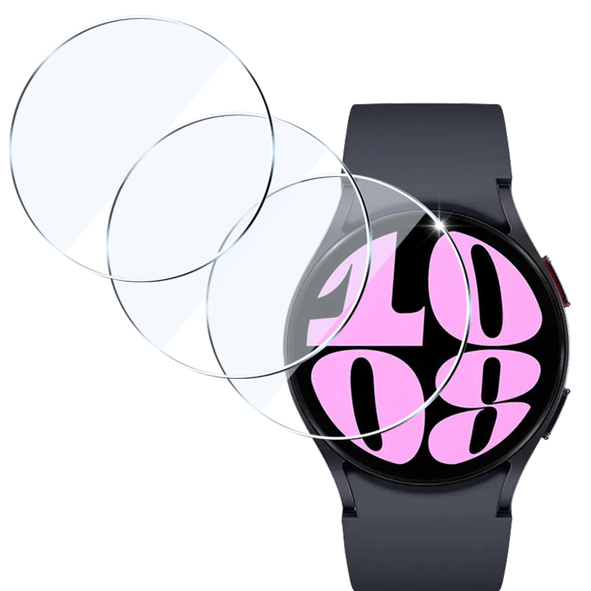 Amazon.co.jp: 対応 Galaxy Watch 6 40mm ガラスフィルム 3枚セット 