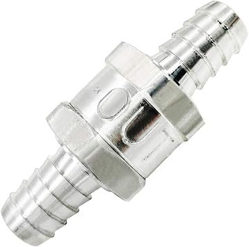 12mm 1/2" Fuel Non Return One Way Check Valve Replacement for Petrol Diesel Fuel Oil Water Aluminium Alloy Accessories