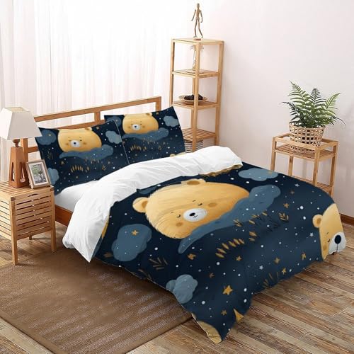 Ensemble housse de couette 3D oursons pour une chambre d'enfant douce - 2