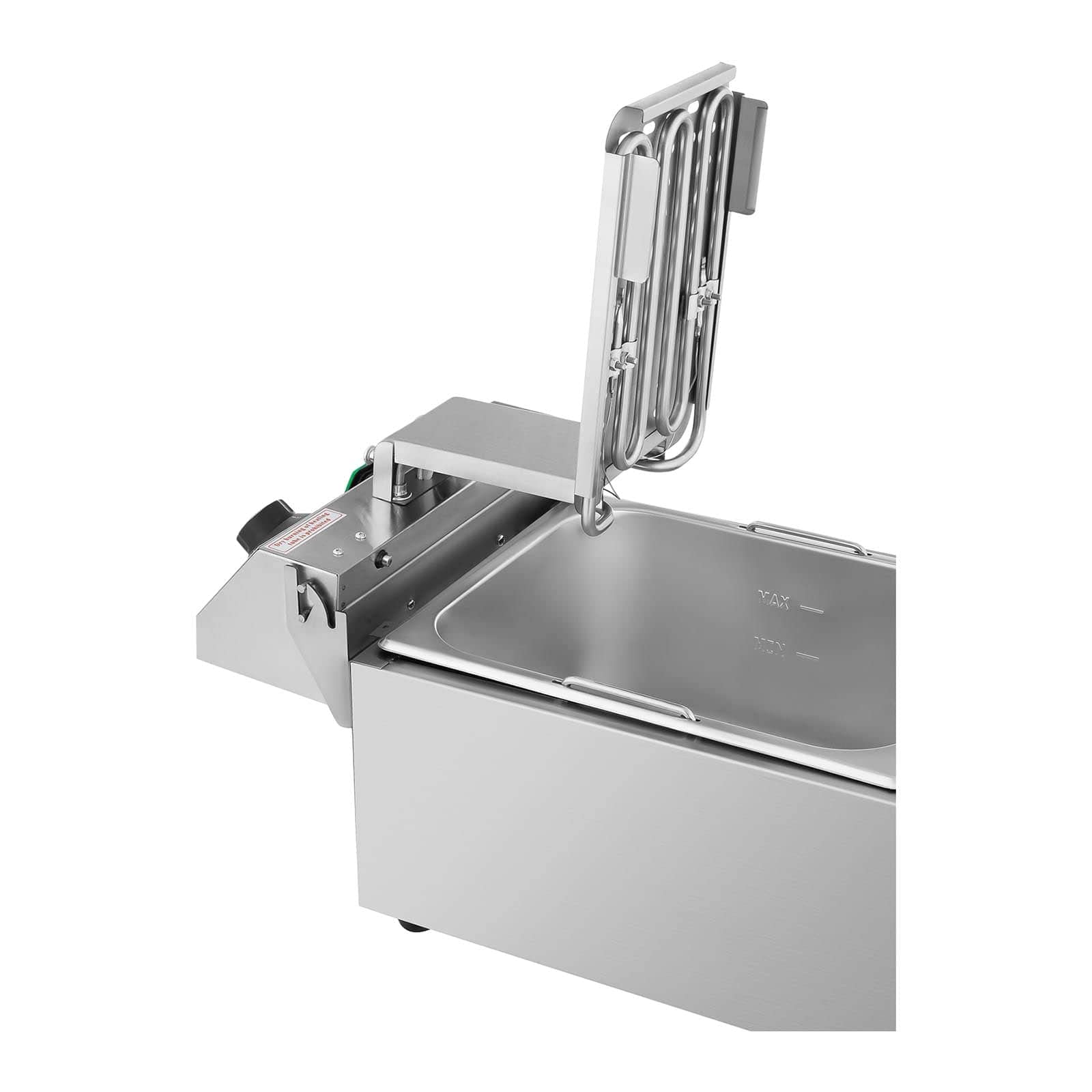 Royal Catering Freidora Eléctrica Para Hostelería 10 Litros 230 V RCTF 10EB (3.200 Watt, Temporizador 60 Min, Temperatura: 50-200 °C)