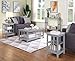 Convenience Concepts Mission End Table with Shelves, Gray