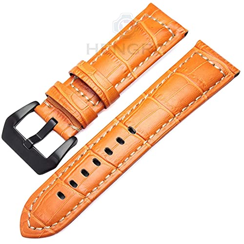 Bracelet de montre en cuir 24mm finition vintage authentique d'excellence