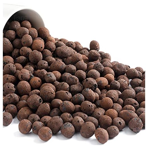 Boniosz 2 Liters Leca Expanded Clay Pebbles 0.4''-0.7'' Grow Media Porous Stones Natural Clay Aggregate Pellet Ventilation Drainage Water Purification Ceramsite for Hydroponics, Orchids, Aquaponics