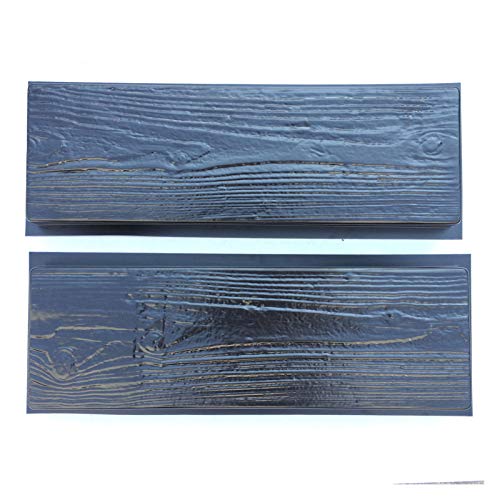 Haude 2 Moules Imitation Anciennes Planches en Bois pour Pavage Revêtement Béton Jardin Pierre de Gué Allée Patio