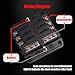 Ampper 6 Way Fuse Box W/Negative Bus, DC 12-24 V ATC/ATO Fuse Block with LED Indicator, Cover, Screws and Sticker Lable for Car, Vehicle, Rv and Boat Blade Fuse (with Fuse)