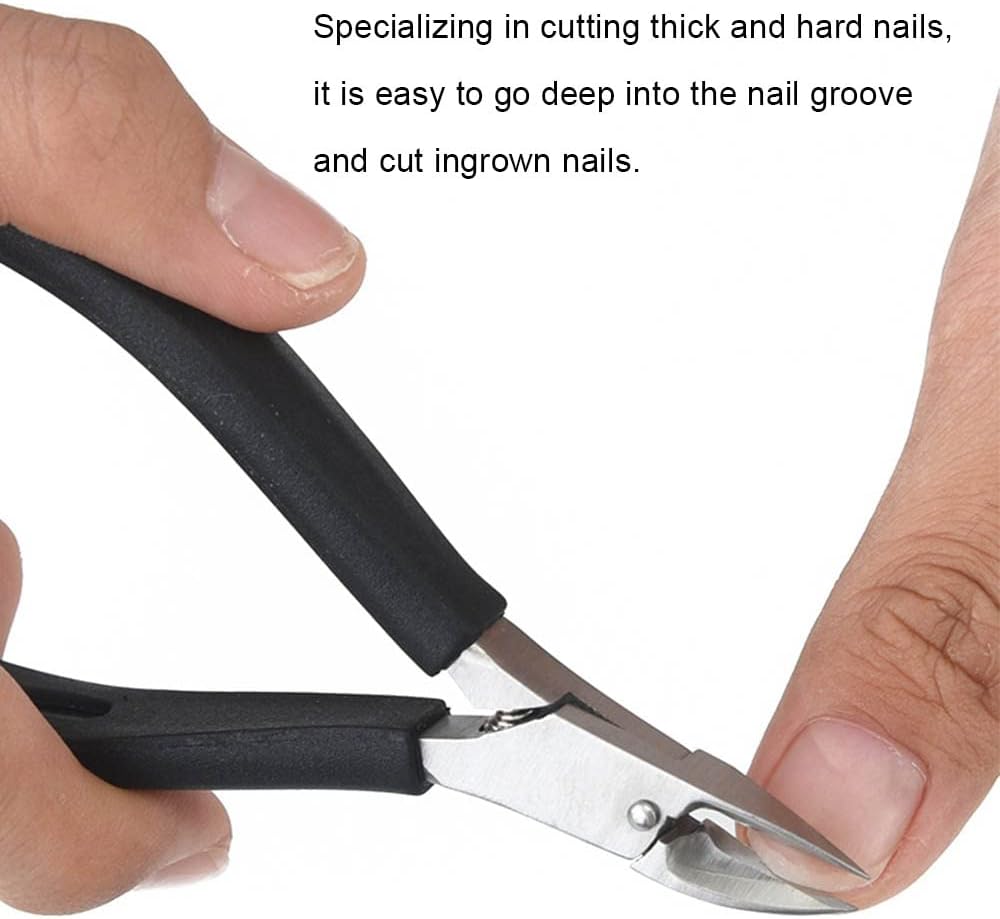 Toe Nail Clipper Heavy Duty Professional for Thick Nails Ingrown Nails Dead Skin Calluses Black - Image 4