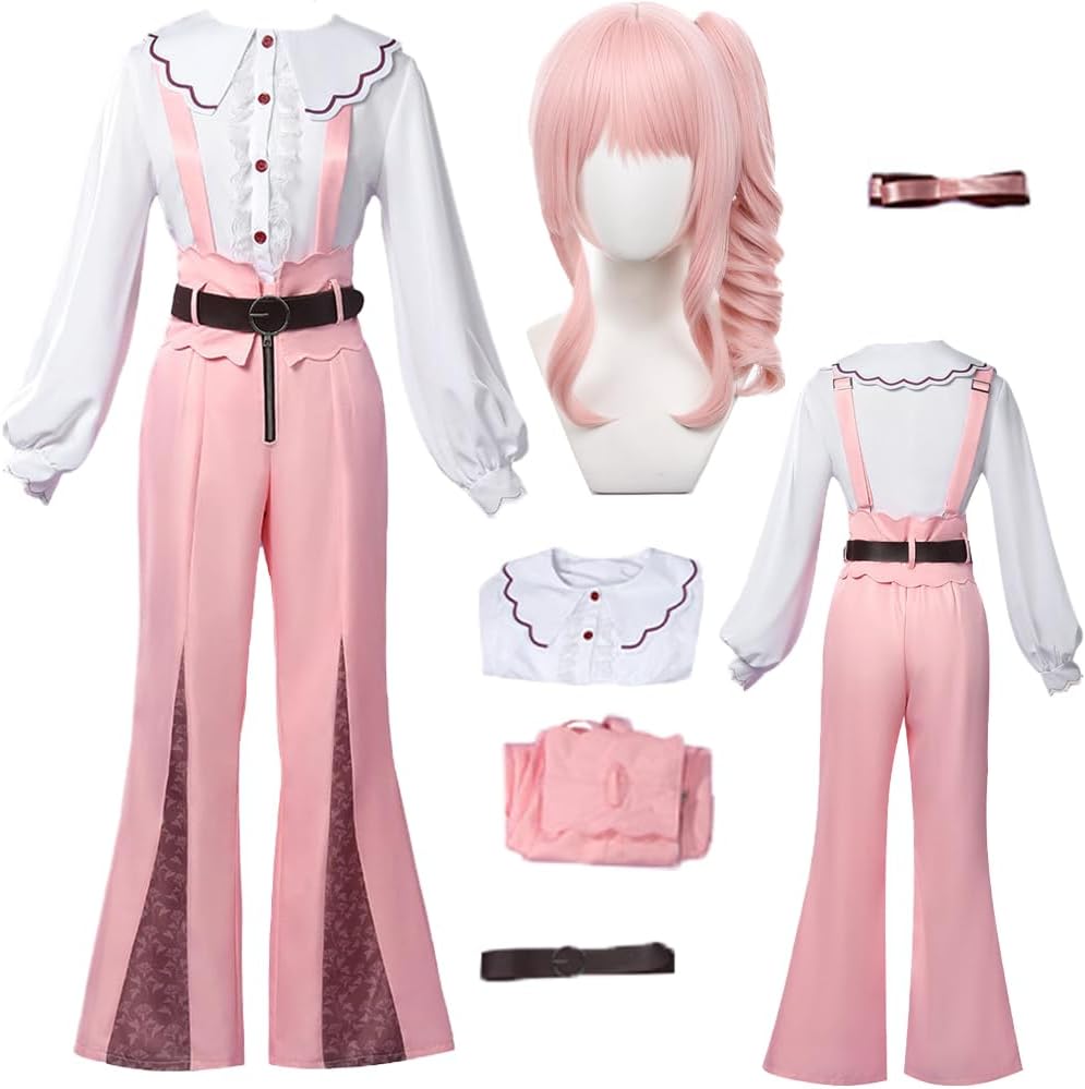 Akiyama Mizuki Costume Outfit Full Set Pink Party Suit For Women