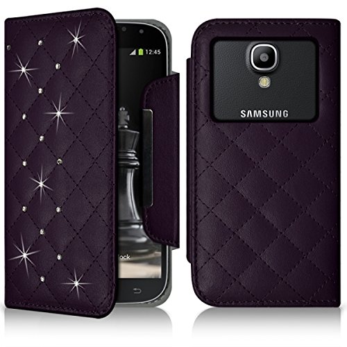 Seluxion - Housse Coque Etui Portefeuille Style Diamant Universel S Couleur Violet pour Samsung Galaxy Trend 2 Lite