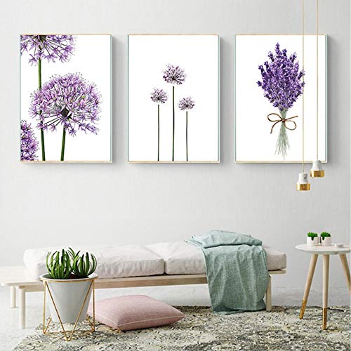 Peinture sur toile moderne de lavande pour créer un salon zen et élégant