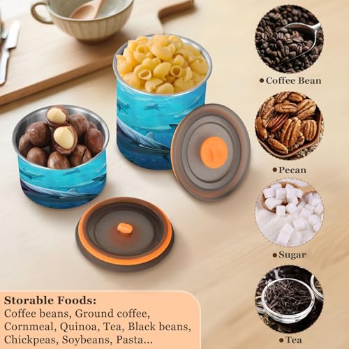 Contenedor Hermético de Acero Inoxidable para Café 500ml miniatura 5