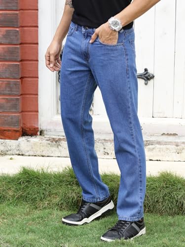 Image of Thomas Scott Men Mid Rise Clean Look Relaxed Fit Jeans