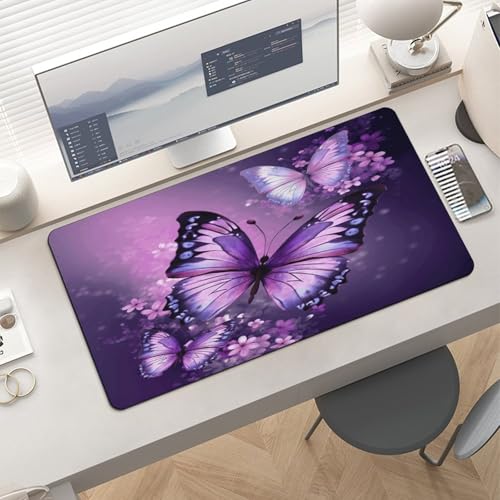 Pad para mouse grande con diseño mariposa y base antideslizante miniatura 6