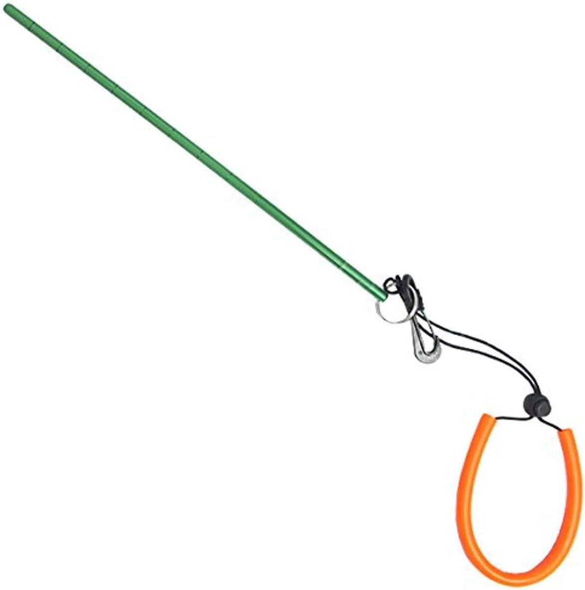 Scuba Choice13" Aluminum Lobster Tickle Stick w/Measurement & Lanyard - Durable 8mm Diameter, Lightweight, Corrosion-Resistant, Ideal for Hunting, Diving & Exploring Underwater Creatures (Green)