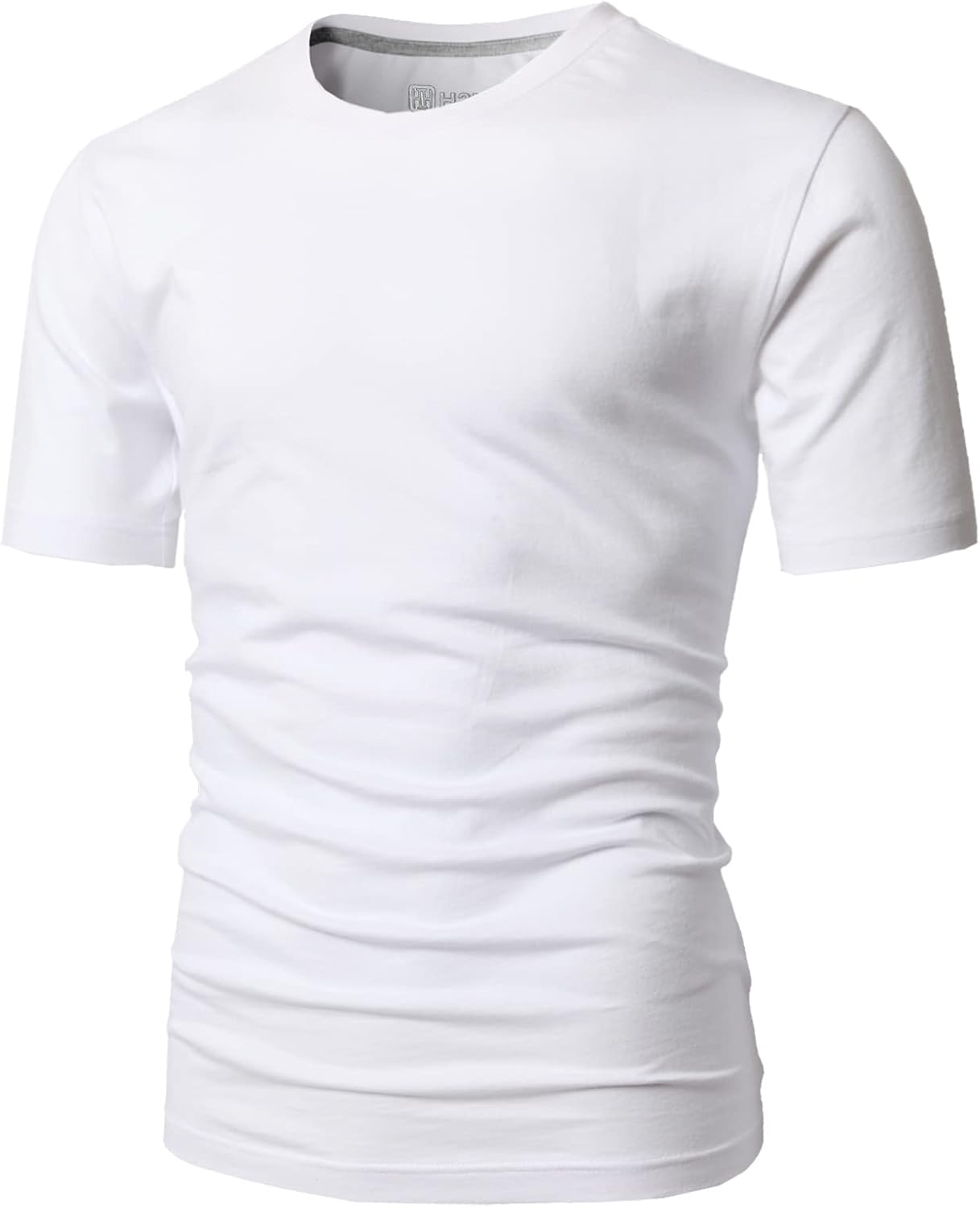 H2H Mens Casual Slim Fit Short Sleeve T-Shirts Soft Lightweight V-Neck/Crew-Neck Size XS to 3XL