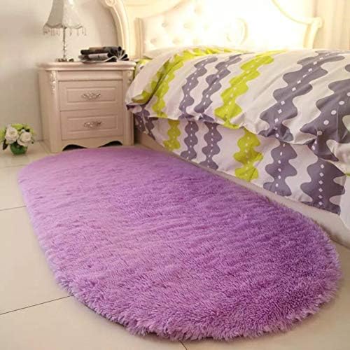 YOH Purple Area Rugs for Girls Room Soft Fluffy Rugs for Kids Bedroom Nursery Decor Mats 2.6’x5.3’