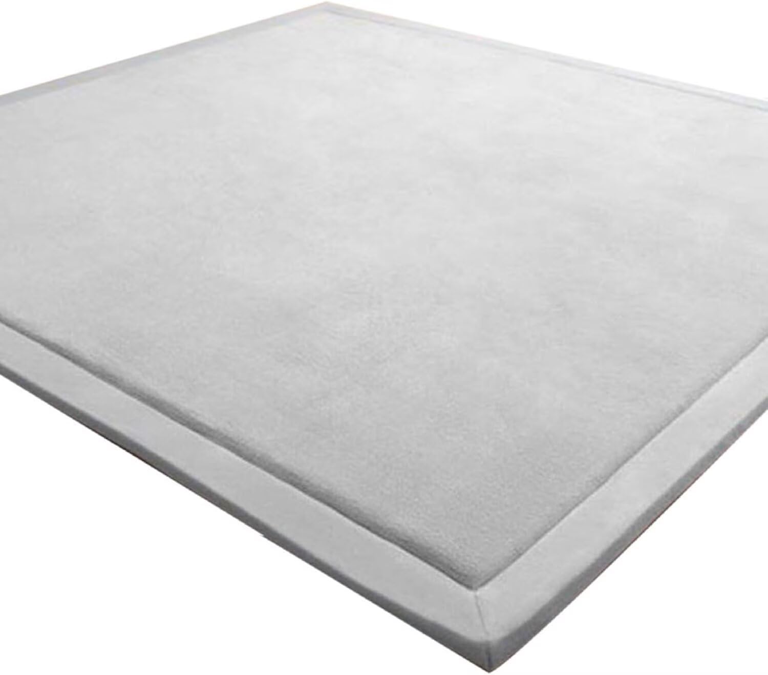 Engrosamiento Coral Terciopelo Alfombra Manta de rastreo para niños Alfombras Suaves de Tatami Antideslizante para niños Enlarge Play Mat (Gris, 100 * 200CM)