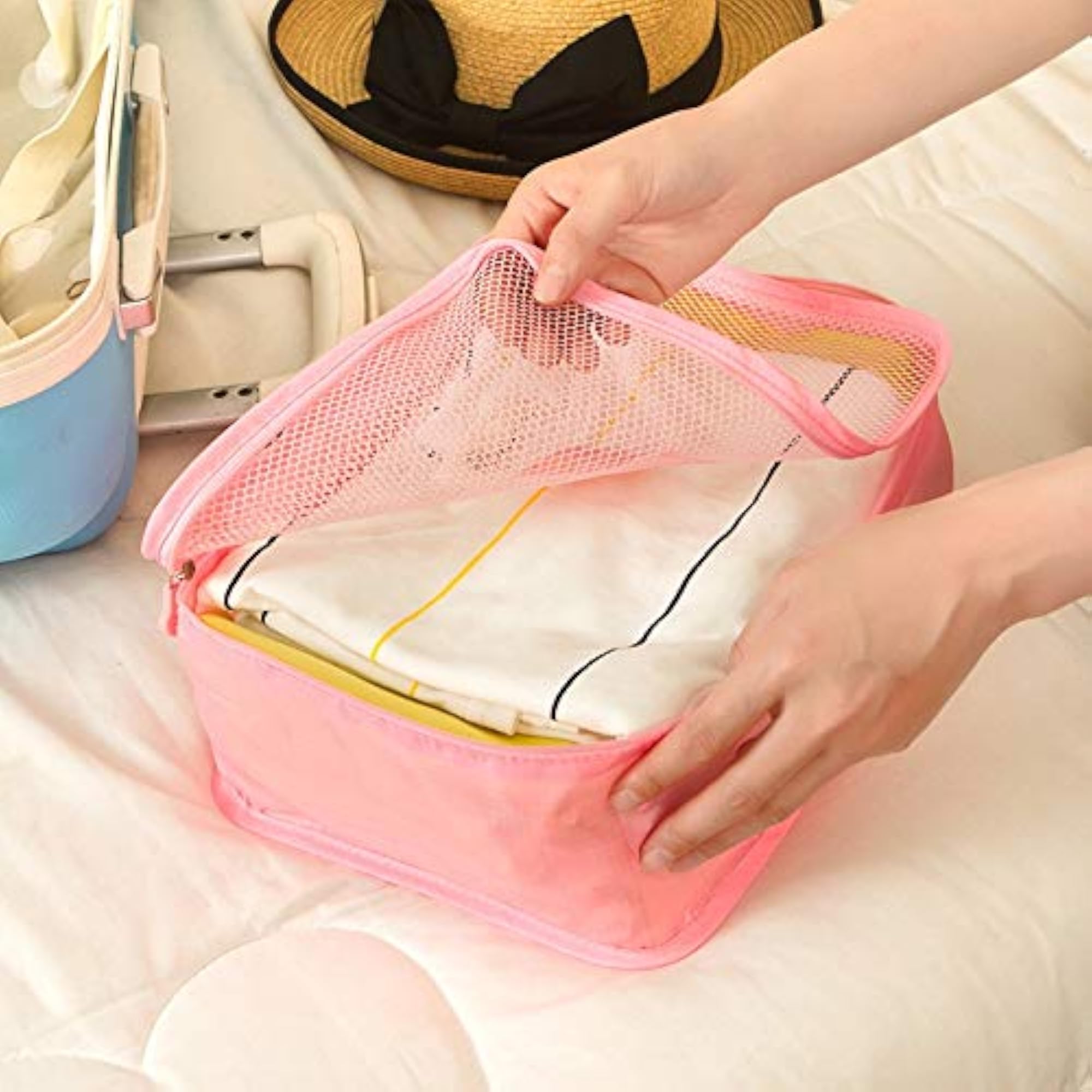 Waterproof Luggage Sorting Bag for Travel Clothing, Six Sets