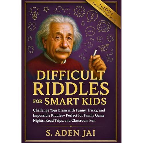 DIFFICULT RIDDLES FOR SMART KIDS Audiolibro Por S. Aden Jai arte de portada