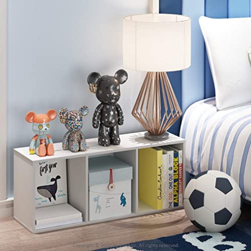 Furinno Pasir 4-Tier Bookcase / Bookshelf / Storage Shelves, Espresso & Luder Bookcase / Book / Storage , 3-Tier, White #TOP1