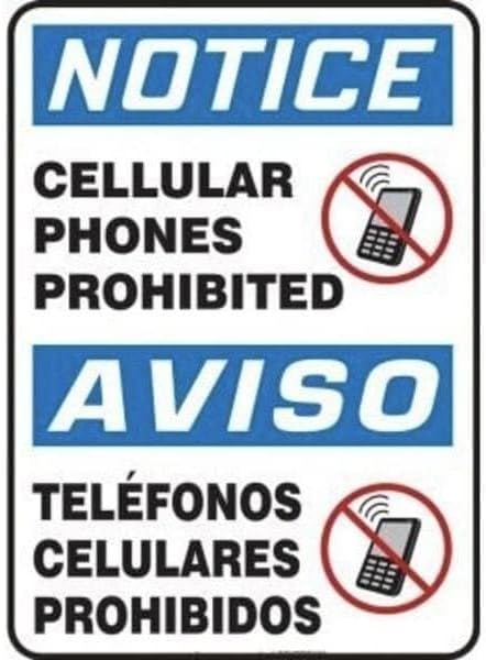 BILINGUAL OSHA NOTICE SAFETY SIGN CELL, Mfr: SBMRFQ826XL-A