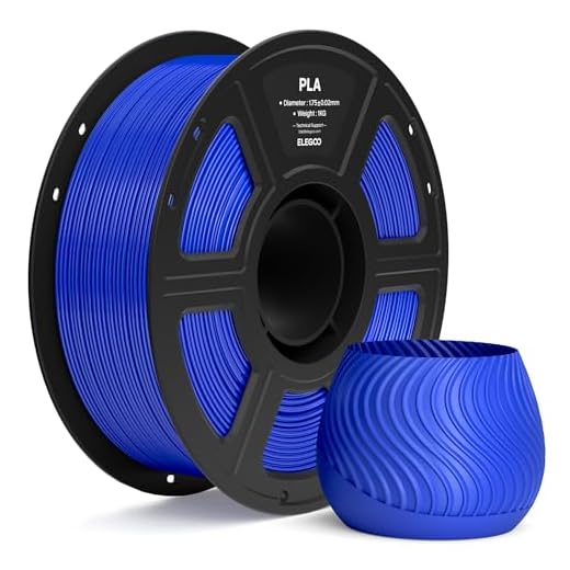 ELEGOO PLA Filament 1.75mm Dark Blue 1KG, 3D Printer Filament Dimensional Accuracy +/- 0.02mm, 1kg Spool(2.2lbs) Fit Most FDM 3D Printers