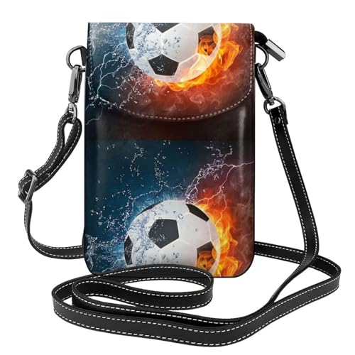 Pochettes pour téléphone portable pour femmes en cuir avec motif football