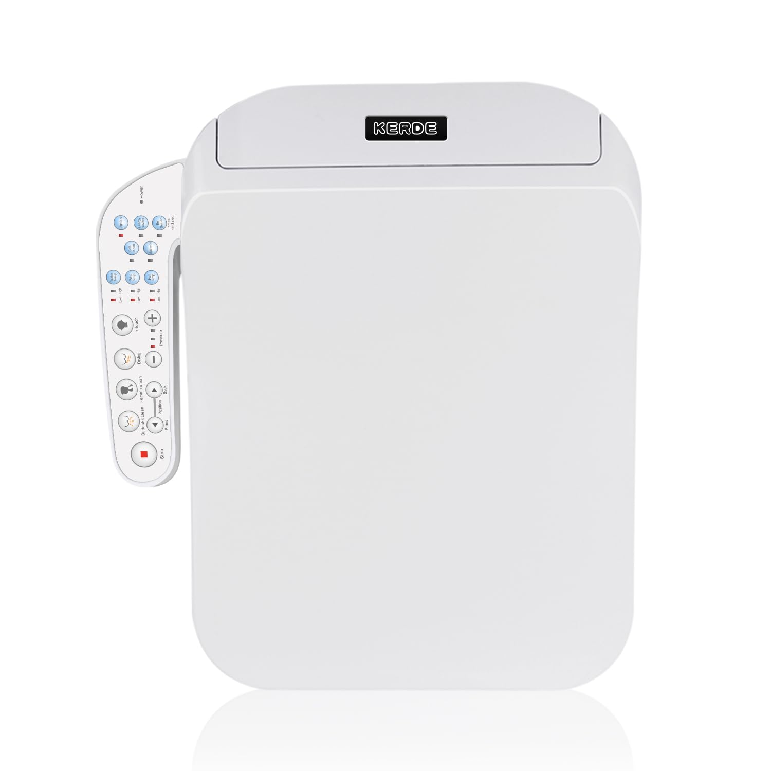 F30 Square Electric Bidet Seat, Smart Toilet Cover, Heated Water Cleansing, Warm Air Drying, Seat Constant Temperature, Adjustable Temperature, Front-to-Back Nozzle Massage