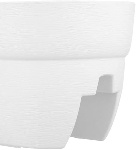 Vista 43 de Emsco Group Bloomers Railing Planter with Drainage Holes – 24" Weatherproof Resin Planter – Brown, Plastic