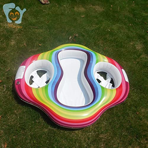 Inflatable Twin Baby Pool Float Infant Double Seat Floaty 2 Kids Swimming Rings #TOP2