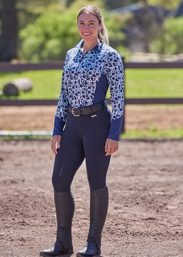 Image of Kerrits Women's Coolcore Full Leg Grip Horse Riding Tights - Cooling Equestrian Leggings, Silicone Grip, Pockets