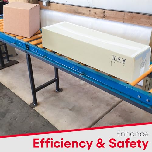 Light-Duty Gravity Conveyor w/Polyurethane Cover Rollers, Steel Frame, 18″ W x 5′ L, 6″ Center 530lbs Cap, Galvanized, Ideal for Assembly/Shipping Areas: Kayak, Boat, Woodworking - Ultimation - Thumbnail 7