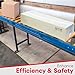 Light-Duty Gravity Conveyor w/Polyurethane Cover Rollers, Steel Frame, 18″ W x 3′ L, 6″ Center 530 lbs Cap, Galvanized, Ideal for Assembly/Shipping Areas: Kayak, Boat, Woodworking - Ultimation