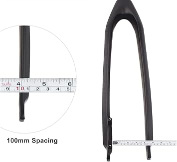 自転車フォーク 3k マットカーボンファイバー フロントフォーク Mtb マウンテンロードバイク ハードフォーク、26/27.5/29 テーパー 26
