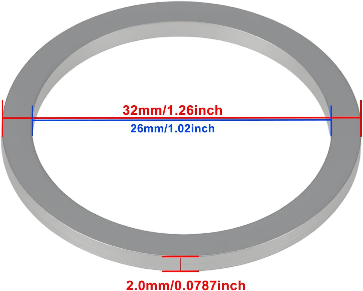 20pcs Car Oil Pan Screw Aluminum Washer N04381​​21 26x32x2MM Compatible with VW Compatible with Audi