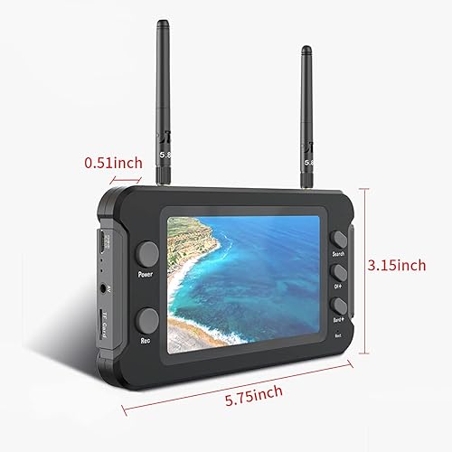 Miniatura 5 de SoloGood 4,3" monitor de FPV con DVR 40CH 800 x 480 receptor de exhibición IPS construido en batería 5.8Ghz para RC Multicopter FPV Drone Parts...