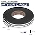 59Ft Foam Tapes Self Adhesive Foam Seal Strips 1/4In x 1/8In x 19.7Ft Each Roll Weatherstrips High Resilience Weather Stripping Door Foam Seals for Door Soundproofing, Window Insulation (3R, Black)