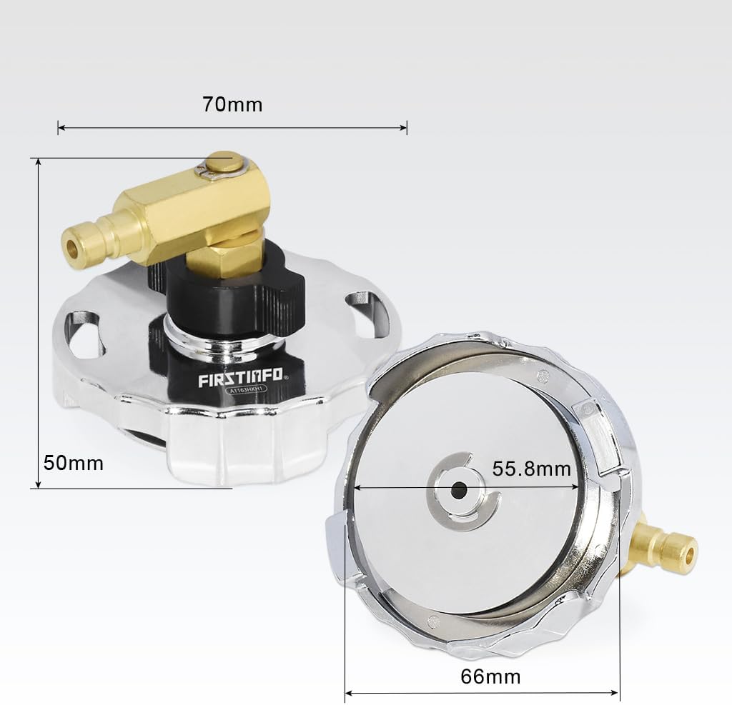 FIRSTINFO A1163HKH1 Metal Master Cylinder Reservoir Adapter, Compatible with Honda Master Cylinder Reservoir